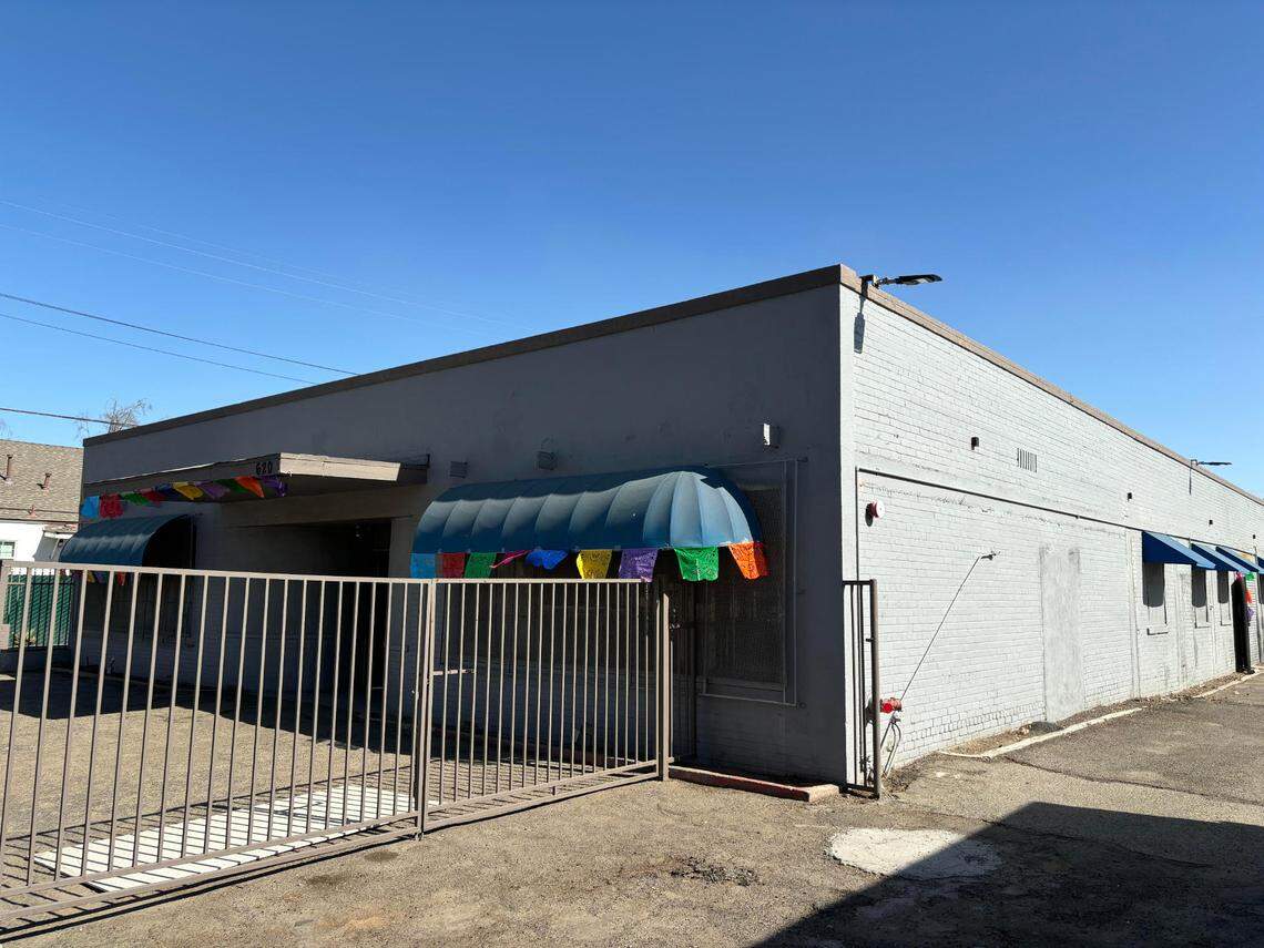 The site of Cultiva La Salud’s future commercial kitchen for street vendors is located at 620 N. Fresno St. on Oct. 28, 2024. The building will need significant renovations before it is ready.