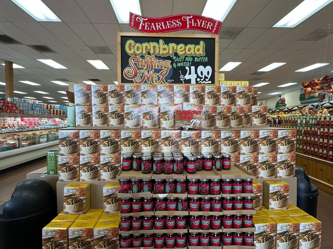 Trader Joe’s, 8478 North Friant Road in Fresno, sold stuffing for $4.99 a box on Thursday, Nov. 20 2024.