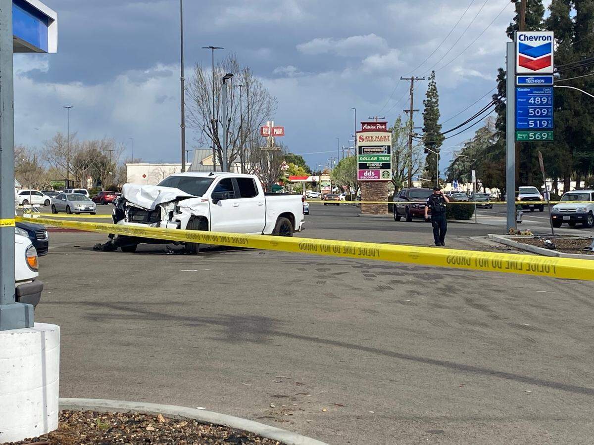 Seven children were taken to the hospital after a two-vehicle crash in Fresno, California on Saturday, March 5, 2022.