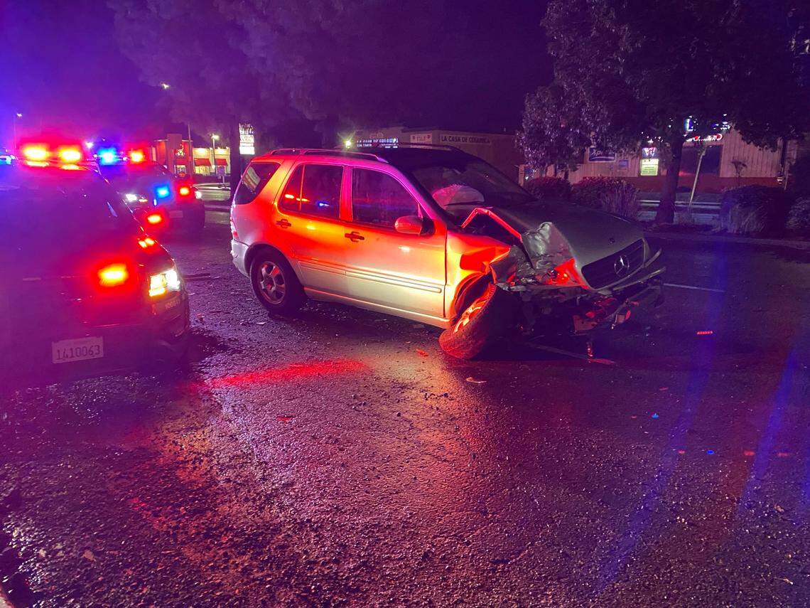 A Fresno Police Officer was injured in crash after an alleged DUI driver rear-ended him on Thursday, Dec. 23, 2021.