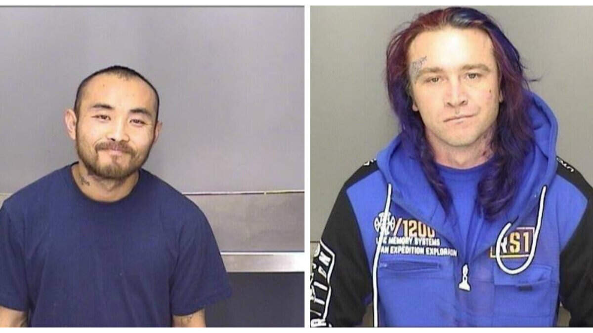 Suspects Vue Xiong, left, and Brandon Crane, right, are shown.