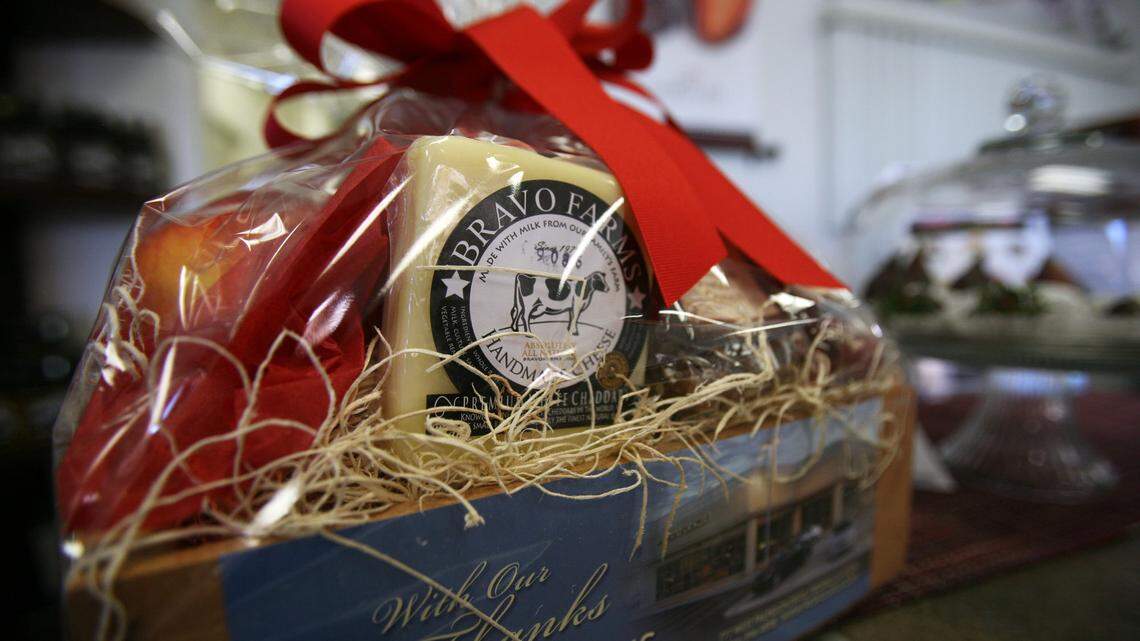 A gift basket for local businesses is a specialty at California Gourmet Co., formerly called Bouquet of Fruits, in this Fresno Bee file photo . The business has closed its location in the Pavilion West Shopping Center on Bullard Avenue