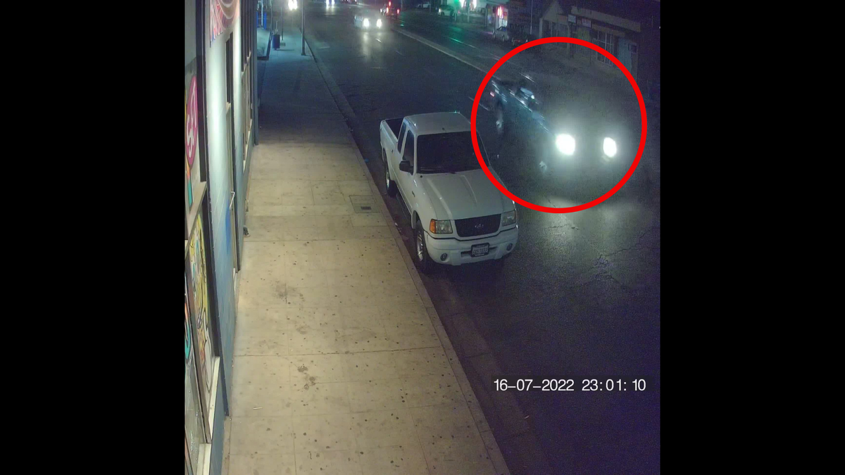 Police released an image of a gray GMC truck believed to be responsible in a fatal hit-and-run at Belmont Avenue and First Street on Saturday, July 16, 2022.