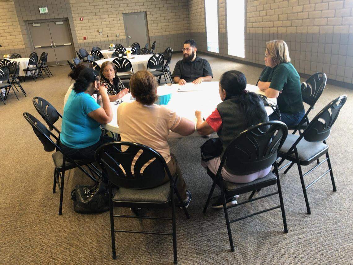 Fresno Metro Ministries holds a community meeting on Cal Fresh in Kerman.