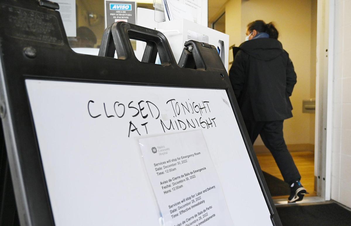 Private, non-profit Madera Community Hospital will be shutting down its emergency department Friday at 12am, with the remainder expected to close next week. Photographed Thursday, Dec. 29, 2022 in Madera.