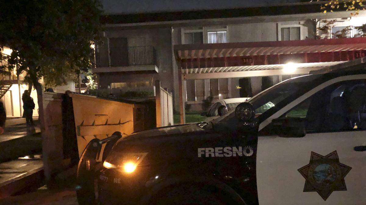Three young men were robbed Thursday night during a home invasion at an apartment complex near Fresno State. Two masked men entered through a window and flashed weapons at the men while demanding money.