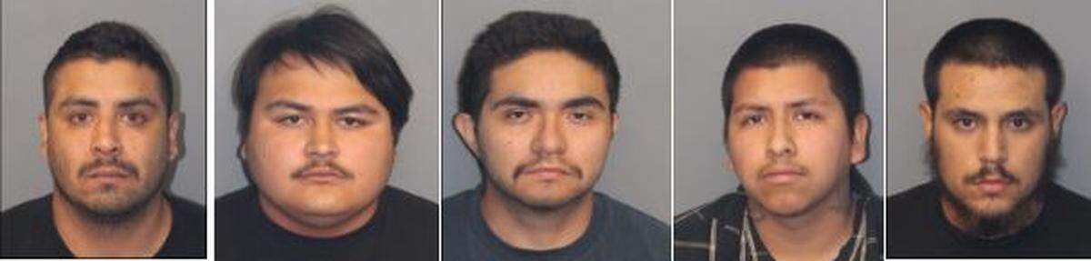 Five men were arrested after a shooting investigation in Porterville.