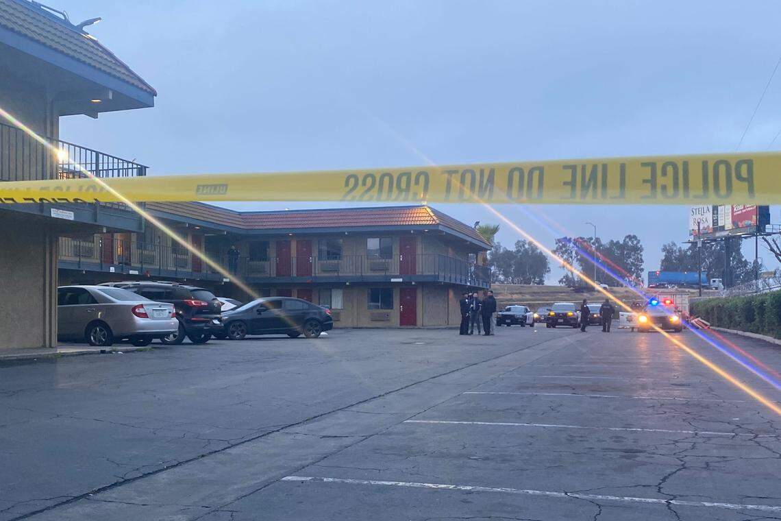 One man was hospitalized Tuesday, March 29, 2022, after a shooting at the Vagabond Inn in southeast Fresno, police said.