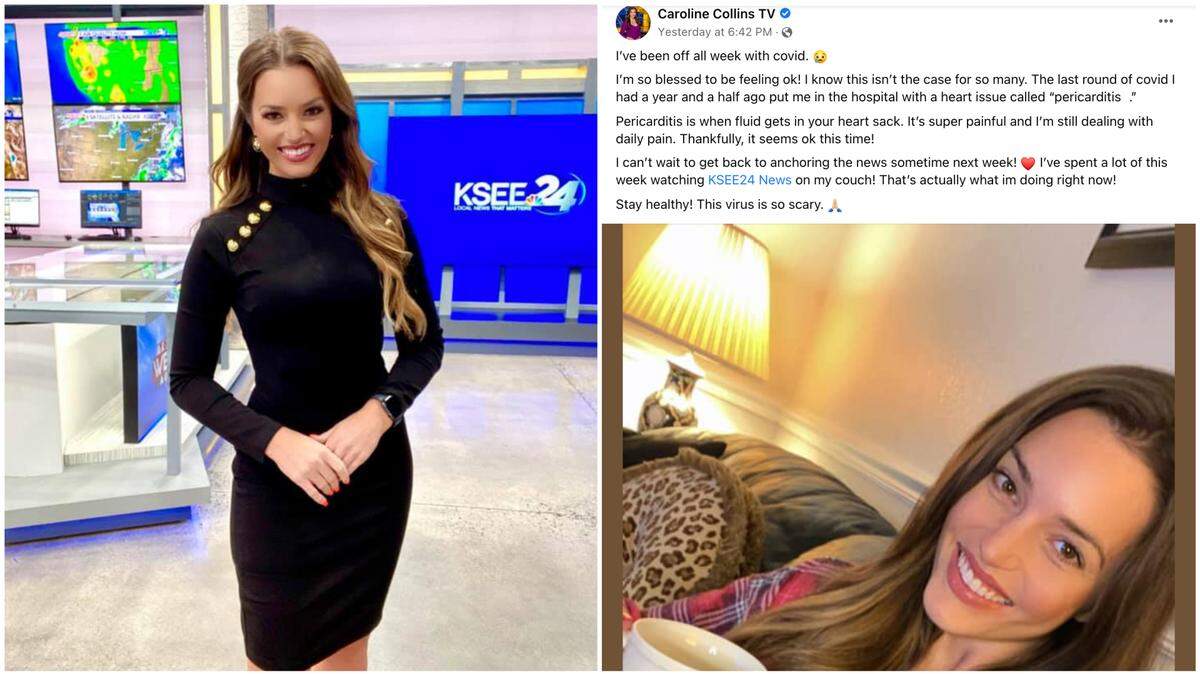 KSEE24 morning anchor Caroline Collins revealed on social media that she contracted COVID-19 for the second time in 1 1/2 years.