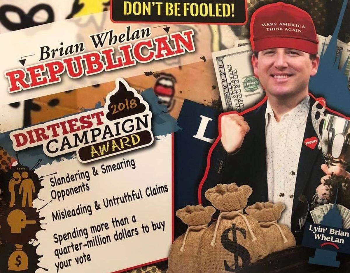 A mailer sent by Nelson Esparza’s campaign depicts opponent Brian Whelan wearing a red hat with the words “Make America Great Again,” a hallmark of President Donald Trump’s campaign. Whelan and Esparza are vying for the District 7 Fresno City Council seat currently held by Clint Olivier, who is termed out.