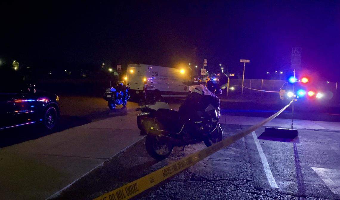 A pedestrian was struck and killed by two vehicles in Fresno, California on Friday, Aug. 16, 2024.