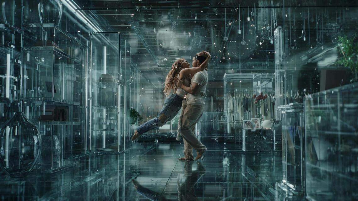 JENNIFER LOPEZ stars in THIS IS ME … NOW. Gilbert Saldívar, right, plays one of Jennifer López’s love interests in ‘This is Me...Now: A love Story.’  