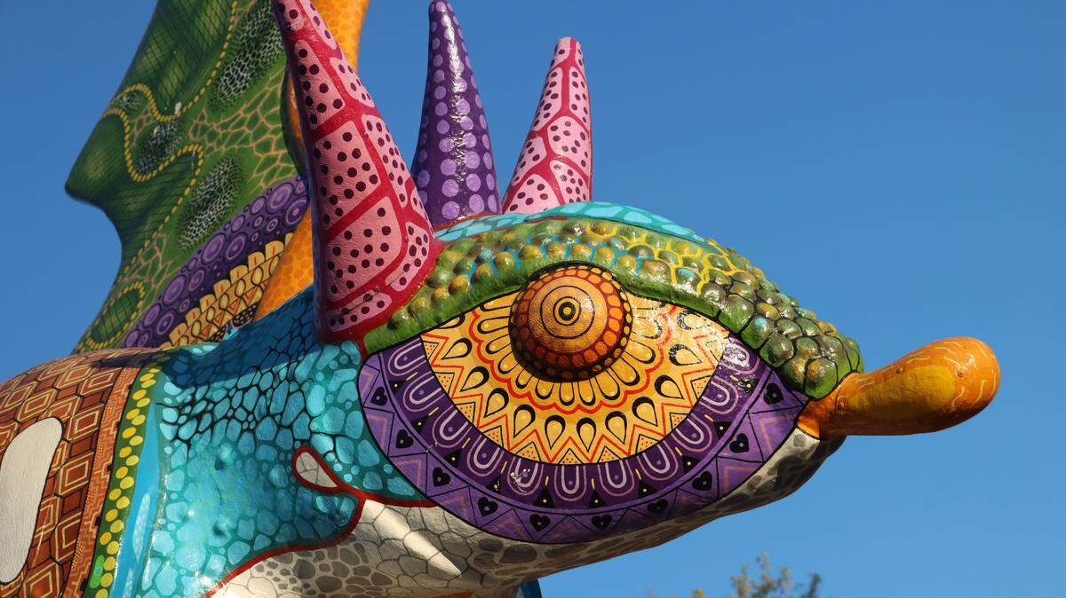 A giant alebrije was among those on display at Arte Américas' celebration of Day of the Dead on Nov. 1, 2025. The Latino cultural arts center received $400,000 from Measure P for operating costs.