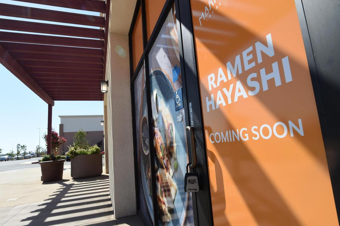 Ramen Hayashi coming soon at the Marketplace at El Paseo shopping center, Aug. 4, 2021.