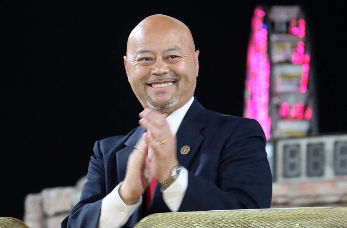 Clovis Mayor Vong Mouanoutoua was among those who selected the winning entries at The Big Fresno Fair's 4.0 and Above program on Sept. 29, 2025.