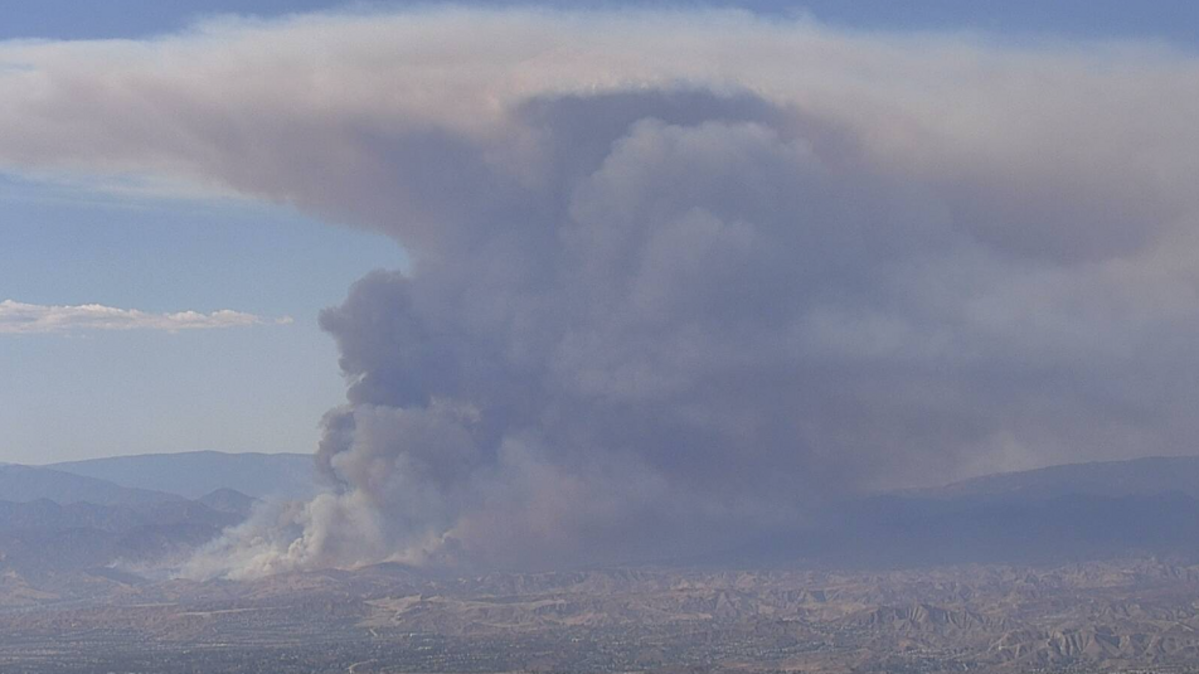 The Route Fire near Castaic in Southern California sparked around noon Wednesday, Aug. 31, 2022.