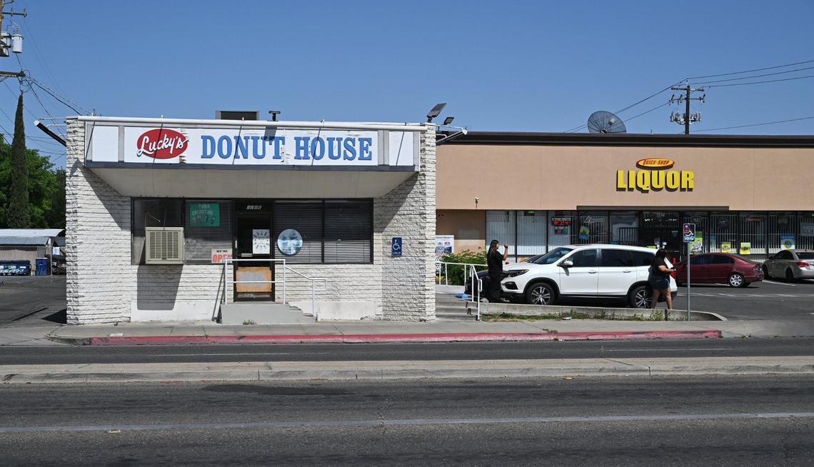 Lucky’s Donut House, left is closing after over 30 years in business at Shields and West avenues. Photographed Monday, May 20, 2024.