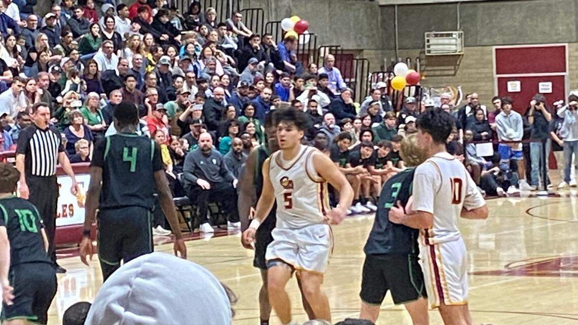 Clovis West and St. Joseph met in the Central Section Division I semifinals on Tuesday, Feb. 20, 2024.