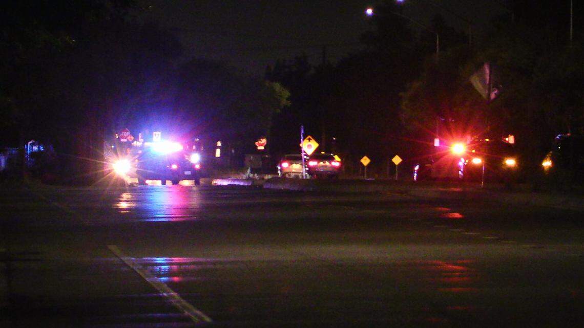 Police are investigating a suspicious device found on a sidewalk in Fresno, California on May 19, 2023.