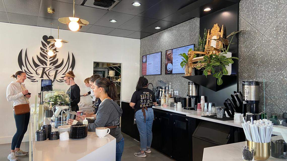 Friday morning was busy at the newest Kuppa Joy coffee shop location in Fresno.