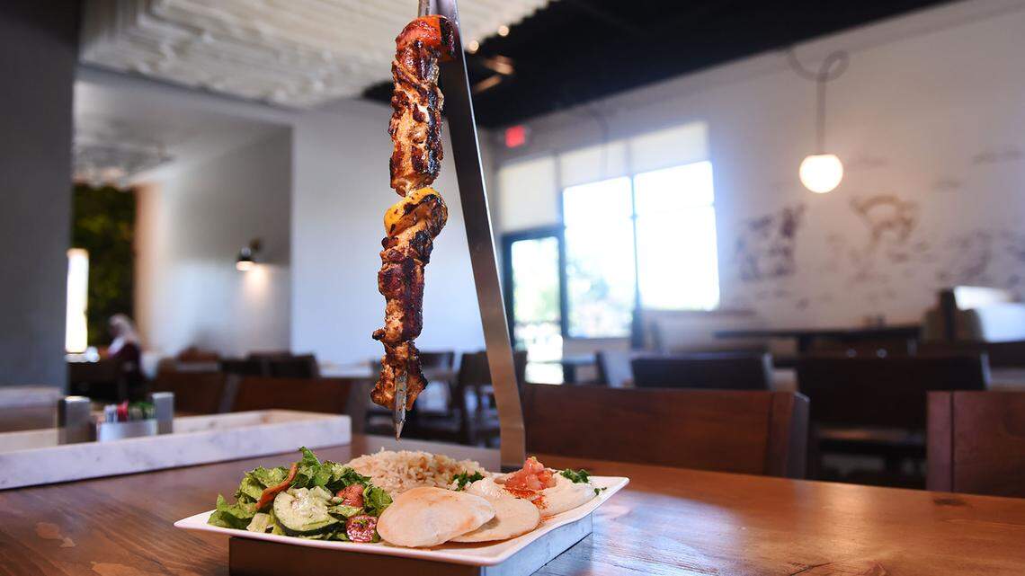 Chicken kabob, served at Kabob City, Wednesday, Sept. 11, 2019 in Fresno.