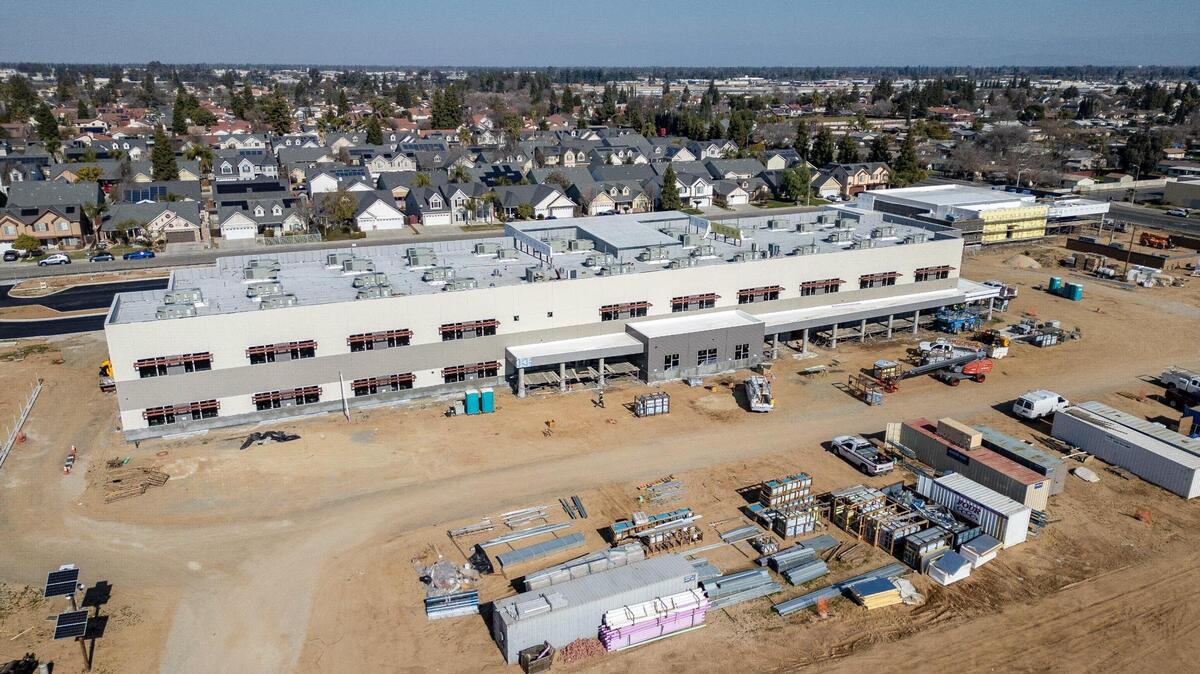 Construction continues on what will be Jaswant Singh Khalra Elementary school at Shields and Brawley in west Fresno on Wednesday, Jan. 29, 2025. It will be the first public school in North America named after someone of Sikh decent.