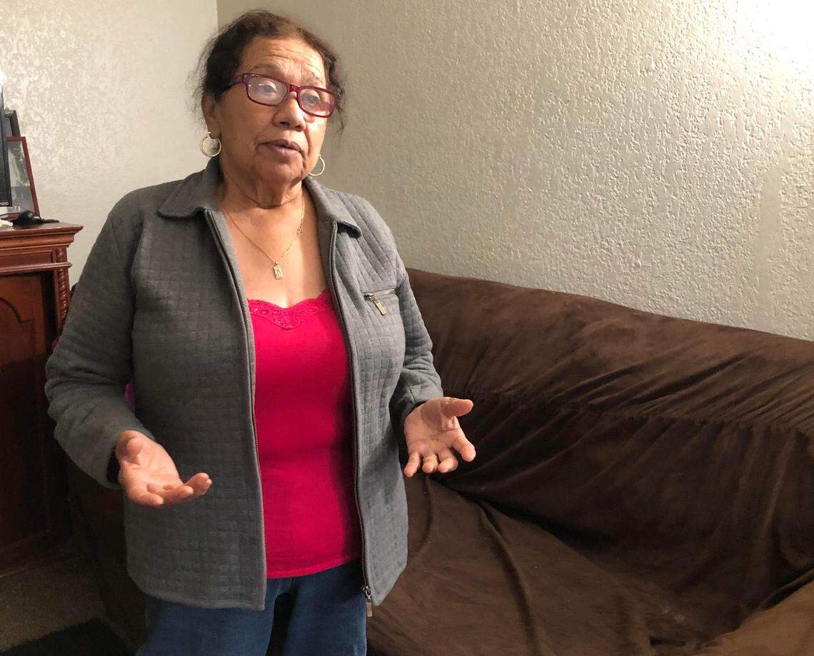 Paula Cortez Medrano says access to unemployment benefits from a pilot program would be “la gloria,” or glory, and that she would use such funds to pay rent, bills, and buy food during her time without stable work.
