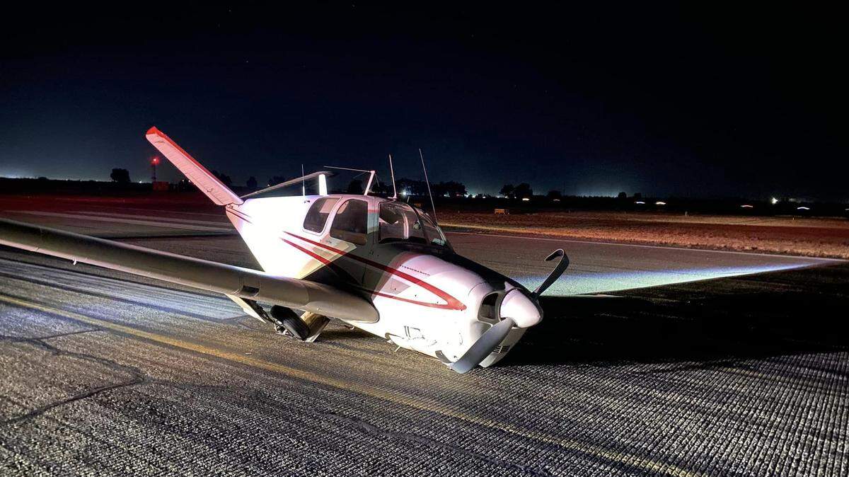 A plane crashed on a Visalia, California runway on Friday, July 14, 2023.
