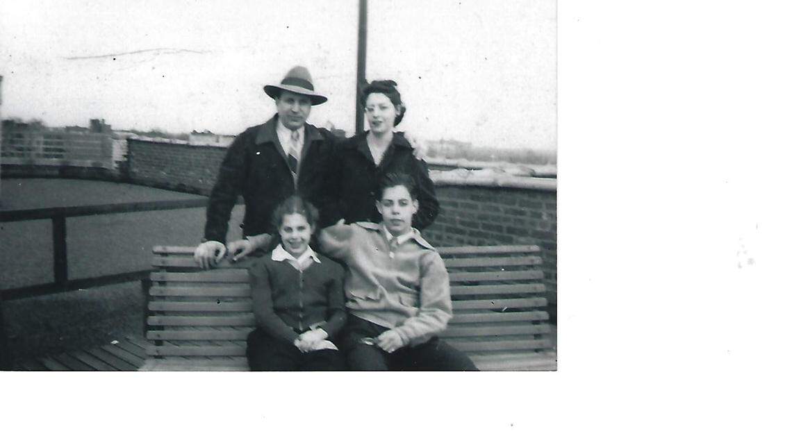 Raphael Marcus, upper left, was Francine Farber’s father. She is below him, at age 8. Also shown are mother Jessie Angel Marcus, and brother Bob, age 13.