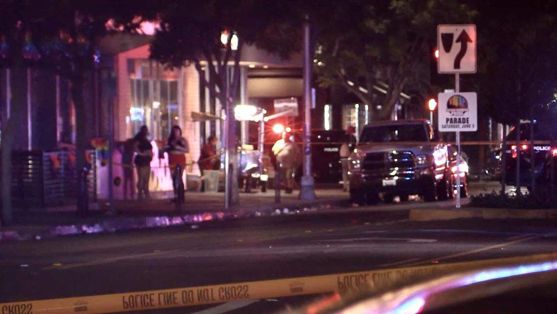 Three people were shot at the Tower District in Fresno, California on Sunday, June 4, 2023.