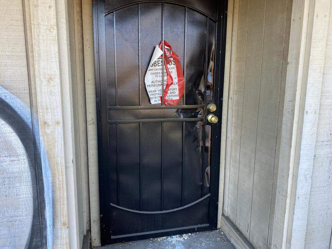 An office building at 695 W. Shaw Ave. sticks out in the Fig Garden neighborhood with its unkempt grass and walls covered in tagging on Wednesday, Jan. 26, 2022.