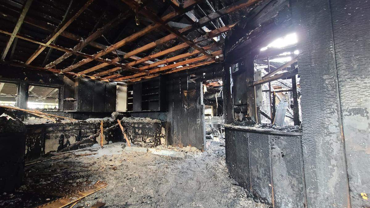 Inside the thrift shop at St. James Episcopal Cathedral, which was gutted by fire early Monday morning. The Fresno church will rebuild the shop.