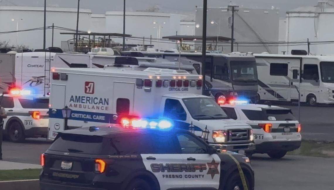 Deputies responded to an incident at a mobile home park at Maple and Central avenues in Fresno, California on Sunday, Dec. 28, 2025.