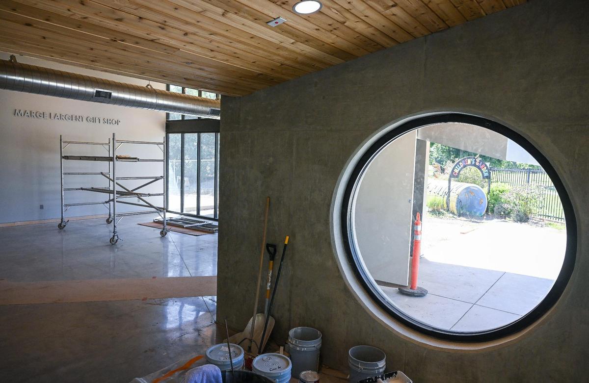 The Clovis Botanical Garden visitors center, which will be used for community activities as well as a gift shop, is shown nearly completed.