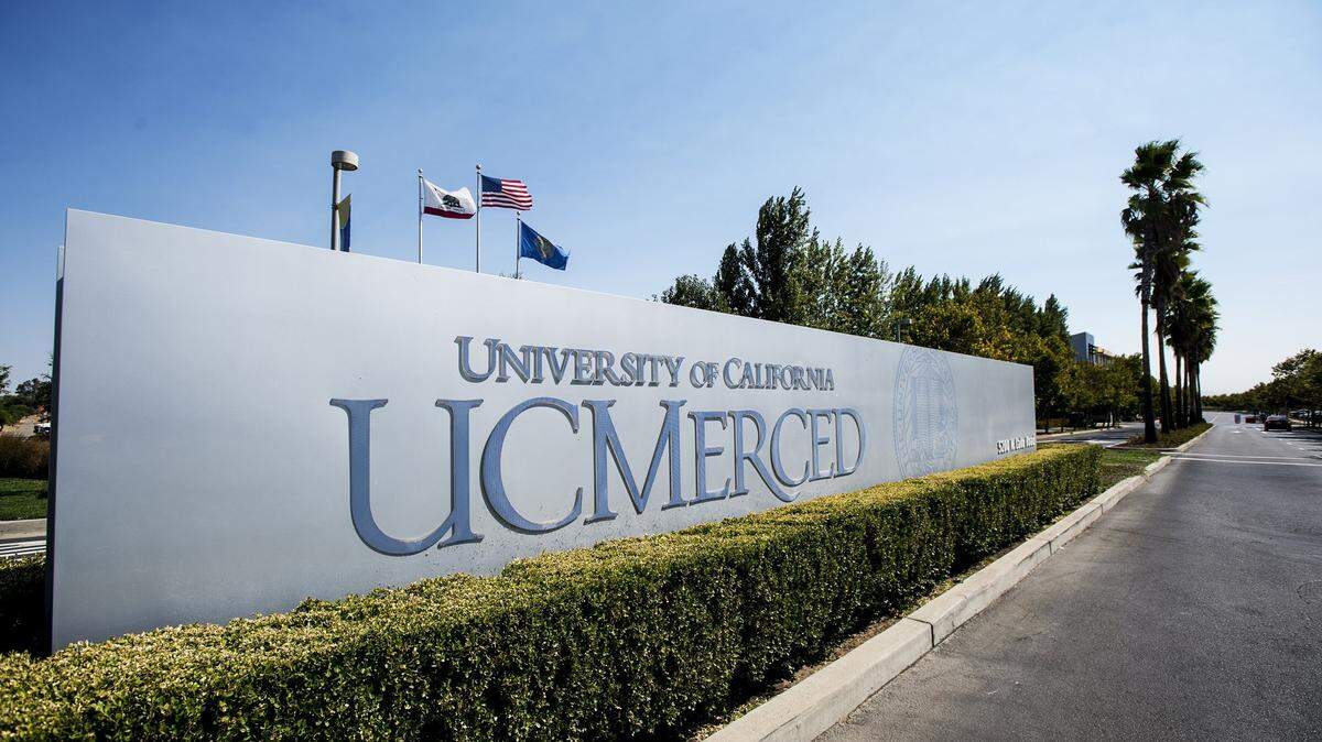 The main entrance to the University of California, Merced in Merced, Calif., Tuesday, Aug. 30, 2016.