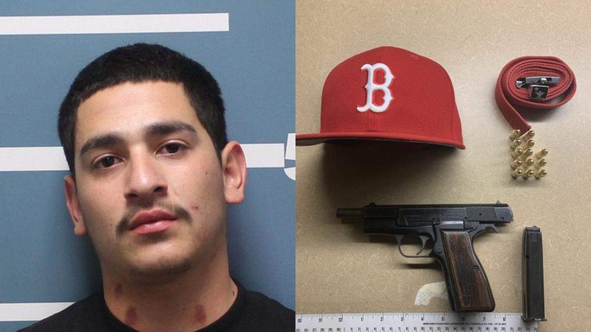 Visalia police arrested alleged gang member Mario Chavez, 18, after a foot chase early Monday and reportedly seized a stolen gun.