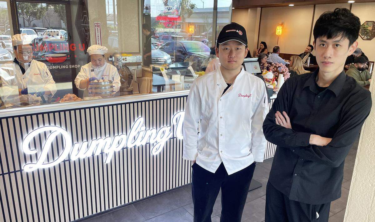 James Xie, left, and Calvin Wong, right, have opened Dumpling U at Fresno Street and Alluvial Avenue, drawing crowds of customers as it specializes in soup dumplings and more. Photographed Monday, Jan. 26, 2026 in Fresno.