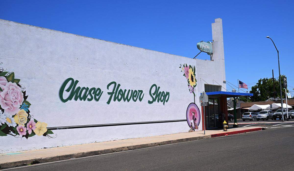Chase Flower Shop on Van Ness in the Tower District has closed, photographed June 3, 2026. The business, located on Van Ness since 1971, held a business closure sale last month.