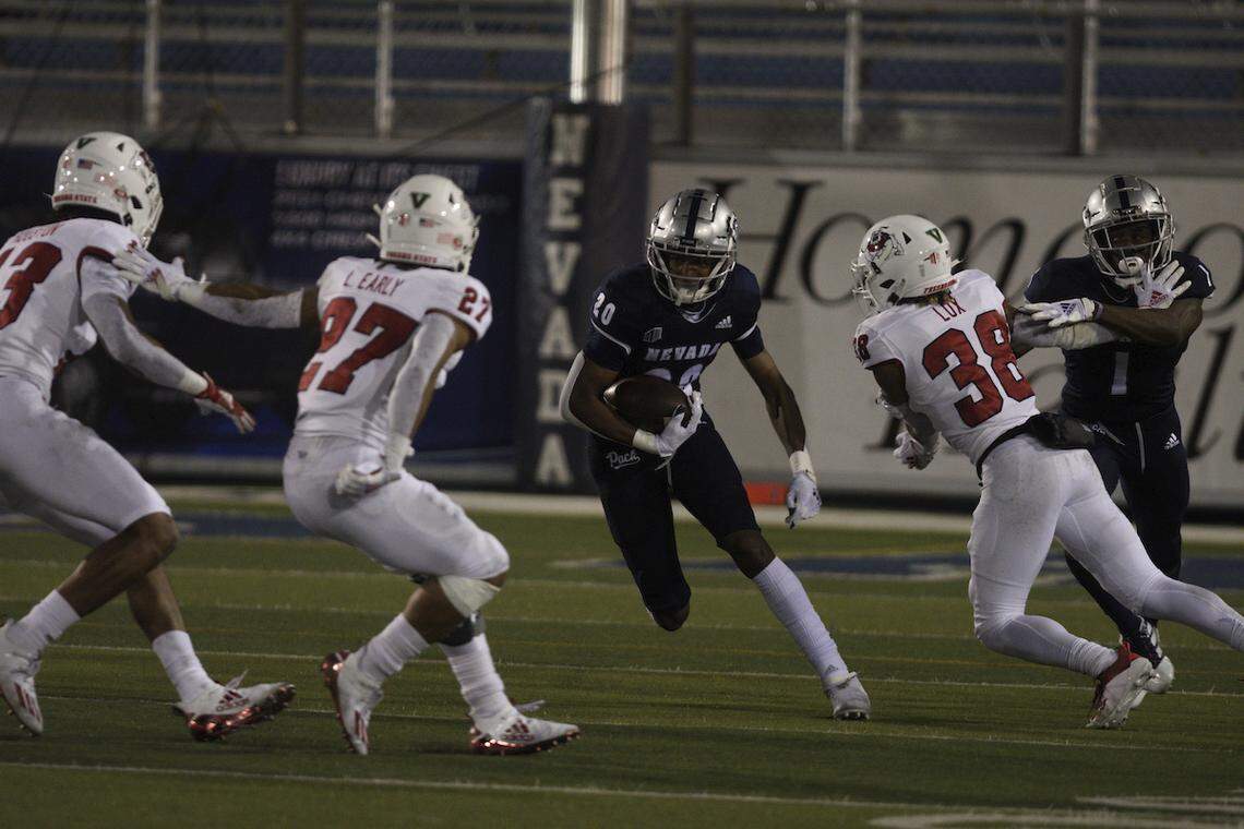 Nevada wideout Tory Horton, a Washington Union High grad, had three touchdown receptions in a victory over Fresno State on Saturday, Dec. 5, 2020.