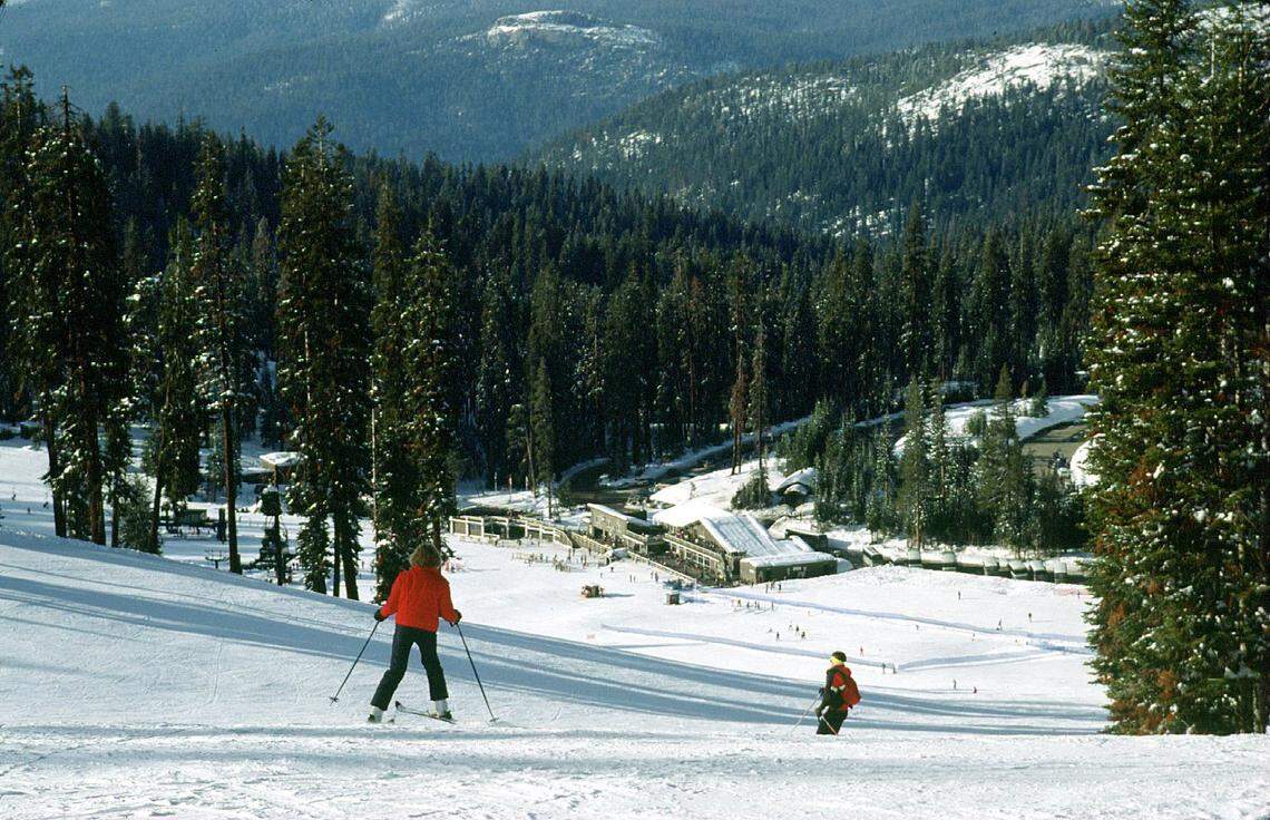 Skiers explore Badger Pass at Yosemite National Park in this photo, published in 1994.