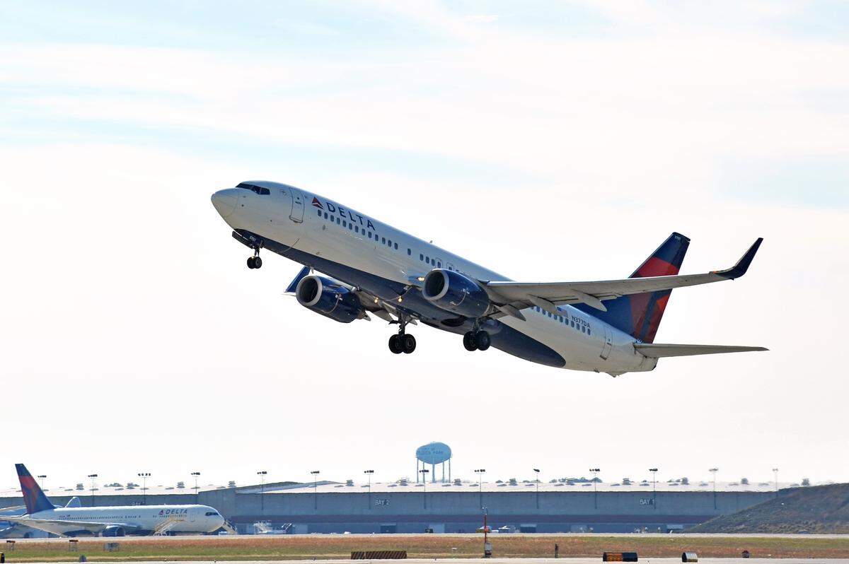 A Delta Air Lines Boeing 737-800 is shown on takeoff. Delta will begin offering nonstop flights between Hartsfield-Jackson International Airport in Atlanta, where the airline is based, and Fresno, California starting in June 2024.