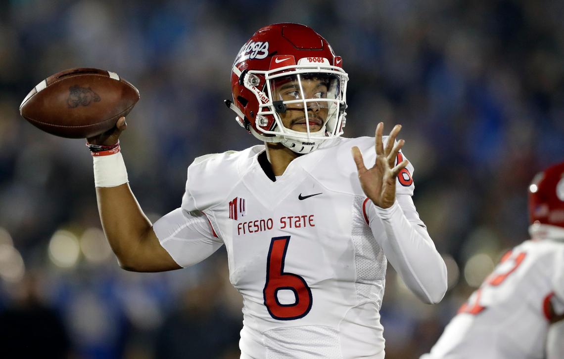 Fresno State quarterback Marcus McMaryion matches up against the Toledo Rockets on Saturday, Sept. 29, 2018, coming off his best game of the season, rushing for four touchdowns and passing for 270 yards in a 38-14 victory at UCLA .