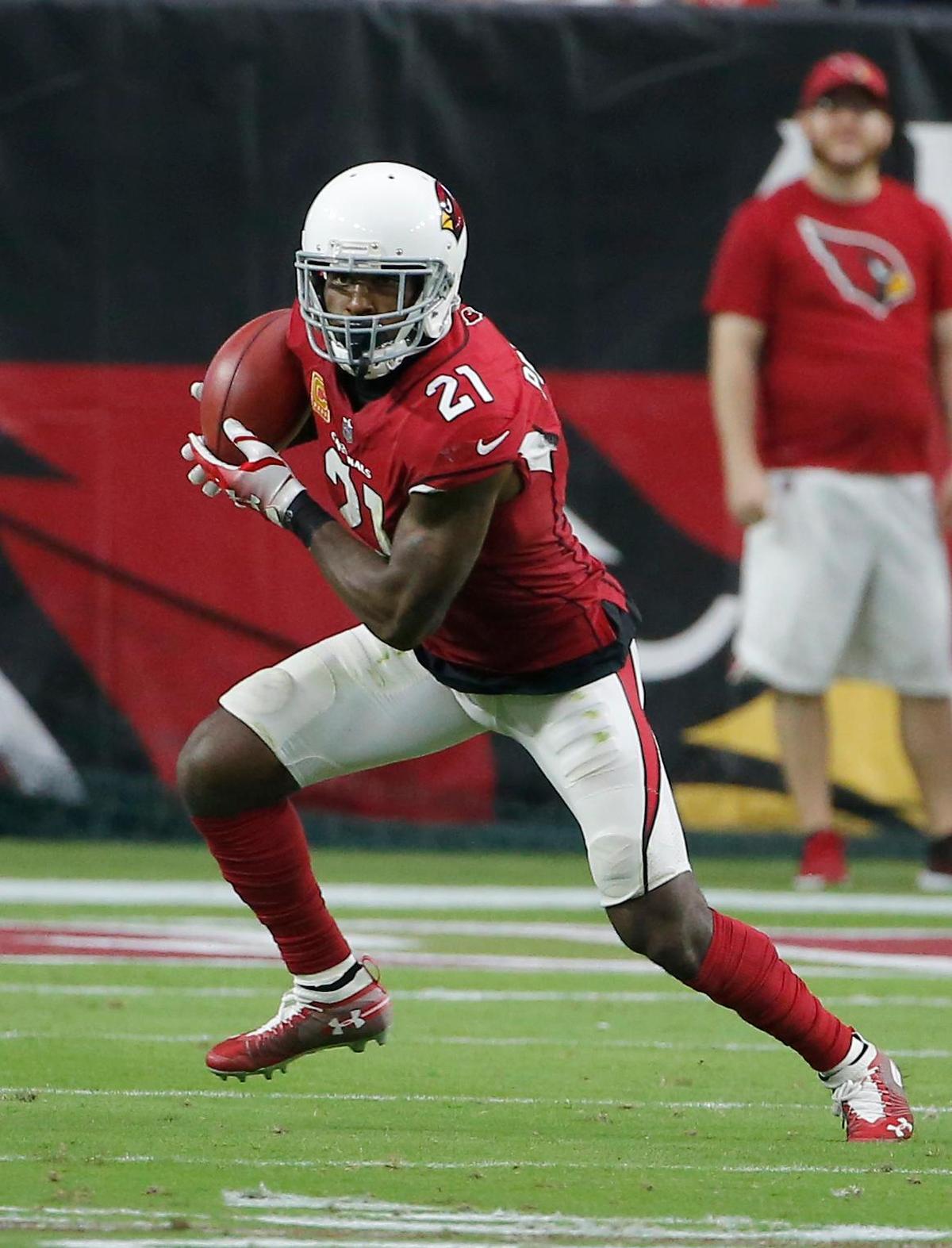 Arizona Cardinals cornerback Patrick Peterson (21) returns a punt in a 16-14 loss to the Chicago Bears, Sunday, Sept. 23, 2018, in Glendale, Ariz.