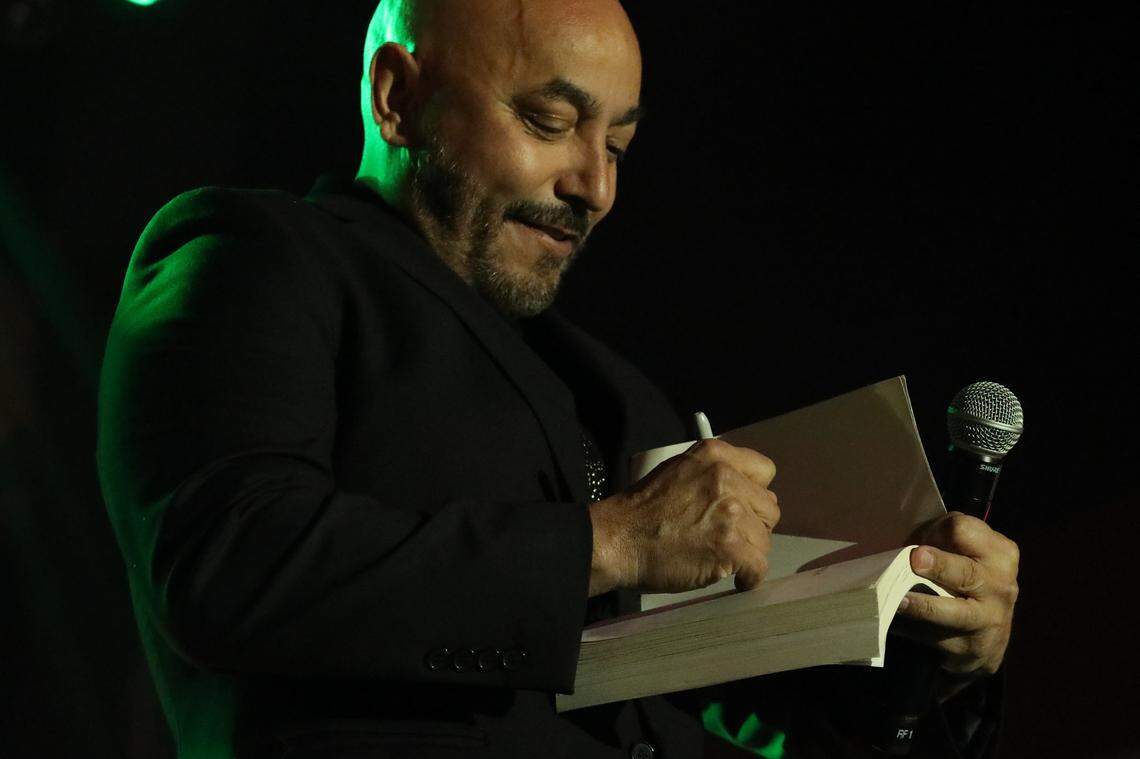 Regional Mexican singer Lupillo Rivera performed at the Paul Paul Theater on the final night of The Big Fresno Fair, delighting the audience not only with his voice but also with autographs on Sunday, October 12, 2025.