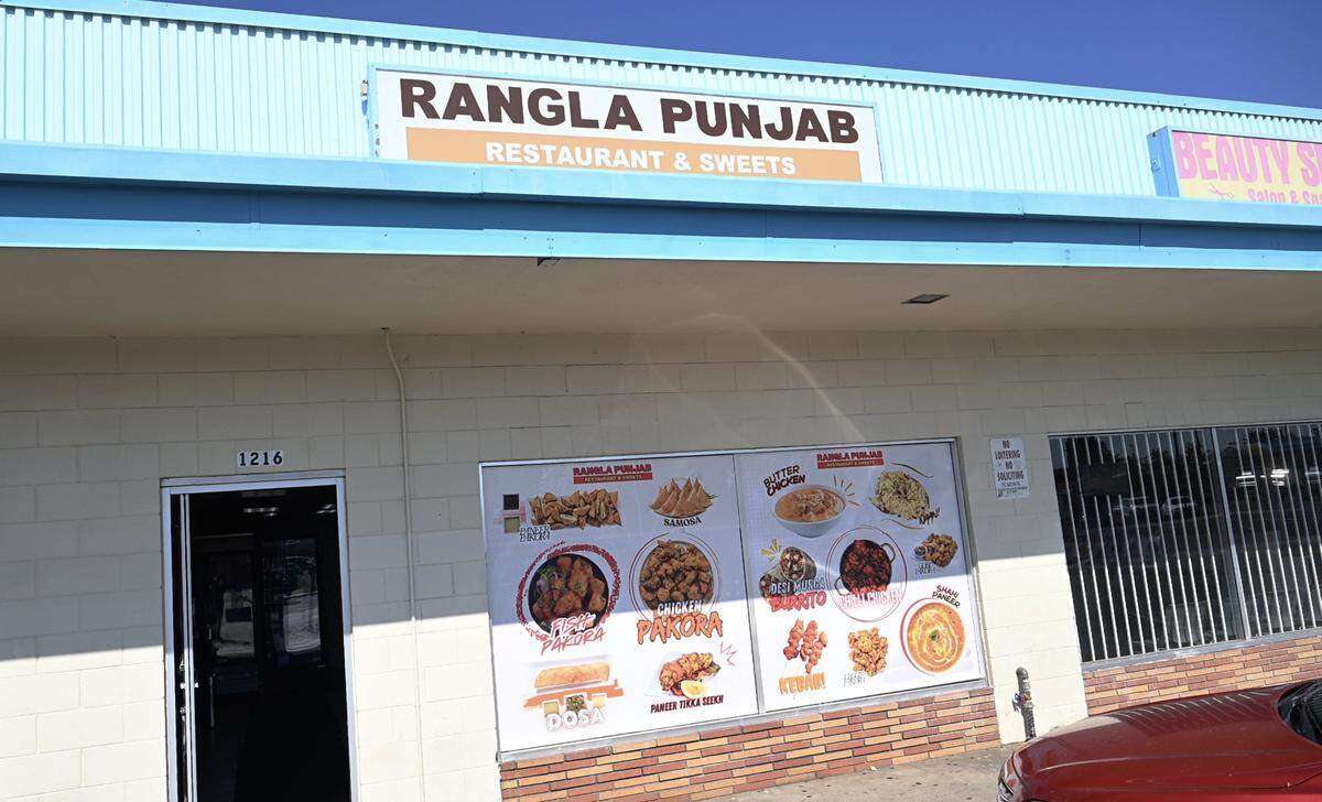 Rangla Punjab Restaurant & Sweets offers Indian food as well as an Aloo Tikka Noodle Burger which has gone viral on social media. Photographed Friday, Oct. 17, 2025 in Fresno.