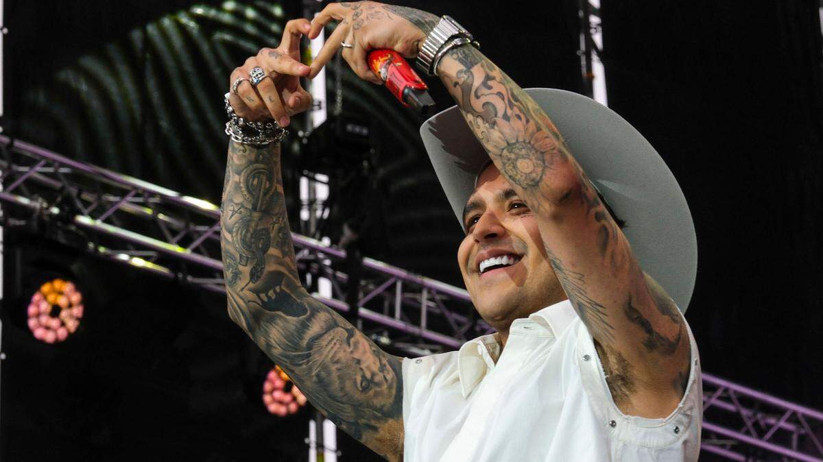 El cantante mexicano Christian Nodal, ganador de varios premios Grammy, ofrece un concierto durante la tercera jornada del Granca Live Fest el 6 de julio en Las Palmas de Gran Canaria.
