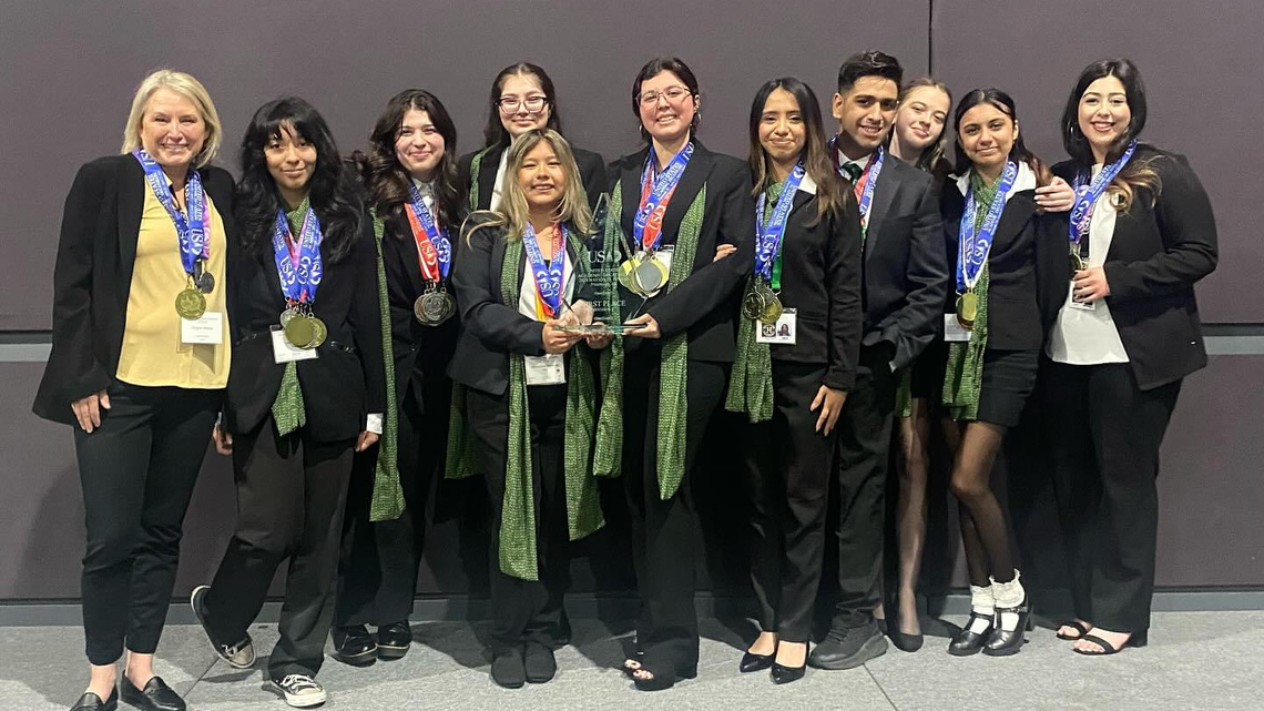 Hallmark Academy captured the Division V title at the U.S. Academic Decathlon Nationals held April 26-28 in Pittsburg. The Sanger school of about 160 students also finished 10th overall.