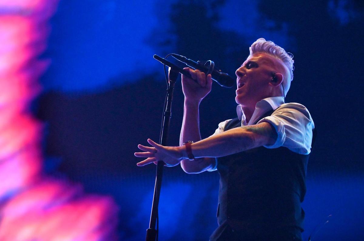 Maynard James Keenan, lead singer for Tool, performs at the Save Mart Center Monday, Feb 12, 2024 in Fresno.