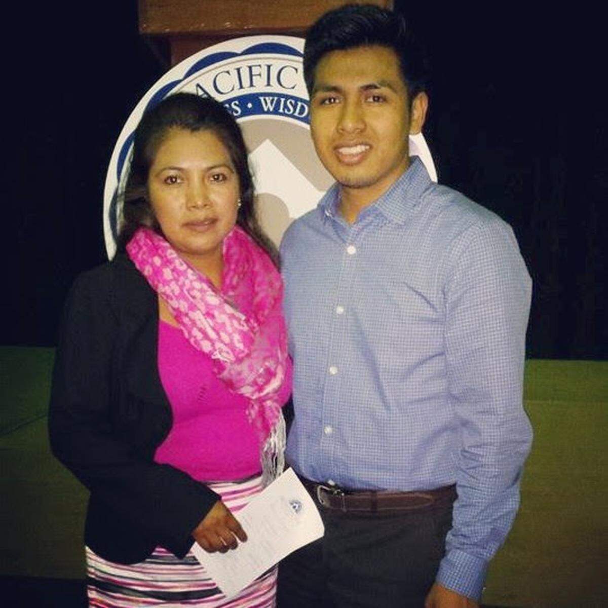Jose Eduardo Chavez and Odilia Chavez at a Fresno Pacific University awards banquet.
