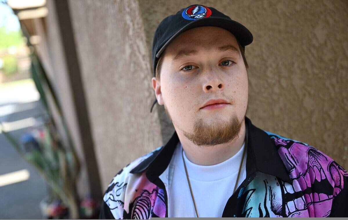 Douglas Nelson, 26, has been benefitting from a doctor at the needle exchange program who has been helping him gradually taper off with the help of a milder benzodiazepine. Photographed Wednesday, Aug. 27, 2025 in Fresno.